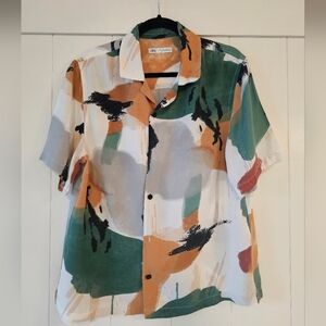 Zara Multicolor Abstract Print Men's Shirt